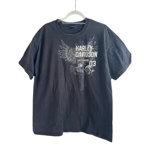 Harley Davidson Black T Shirt Las Vegas, NV Skulls Size XL Extra Large